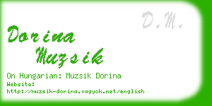 dorina muzsik business card
